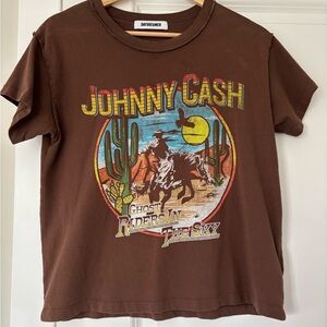 Daydreamer Brown Johnny Cash Graphic Tee